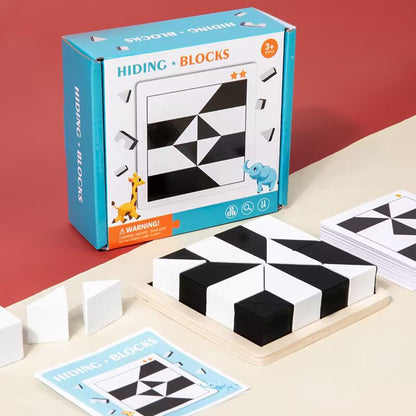 Hidden Block Puzzle Puzzle Toys Wooden Puzzle C