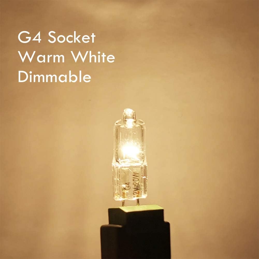G4 halogen lamps 20W 12V - Warm white - 20 Pack 20pcs 20W 20pcs