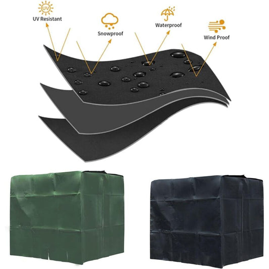 Water Tank Cover, IBC Tank Cover for 1000L Tank, Water Tank Container Protective Cover, Dustproof Anti-UV Anti-Rain, 120x100x116cm (Green)