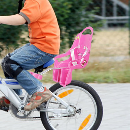 Doll Stroller Seat for Doll, Children's Bicycle Doll Seat with DIY Decals for Decoration PINK