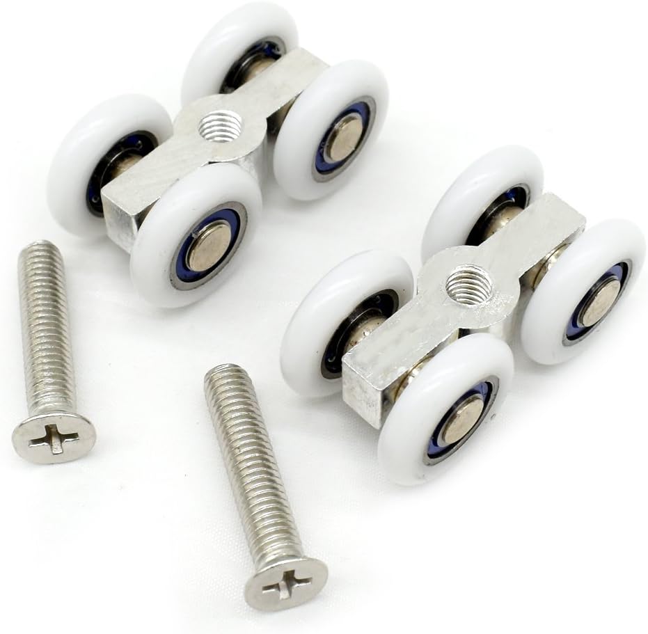 Set of 2 rollers for sliding glass doors