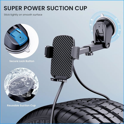 Car Phone Holder [Military Suction] Car Phone Holder 360° Suction Cup Fixed Car Phone Dashboard Portable Car Holder Universal Car GPS_max