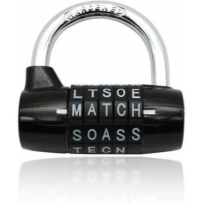 Combination Lock, Code Lock, Waterproof and Rustproof Combination Lock for Families, Schools, Businesses, Cabinets and Other Places (5 Letter Lock)