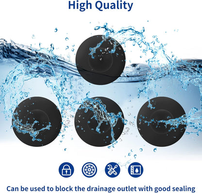 4-Pack Pool Wall Plug Replacement Parts - Above Ground Pool Filter Pump Filter Hole Plug Compatible with Intex and Bestway