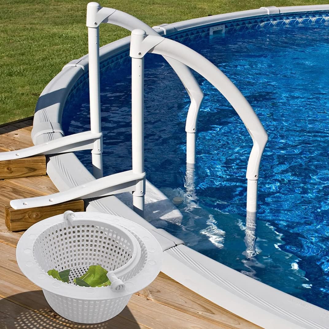 Pool Filter Basket, 15.8 x 7.6 cm pool hole basket with handle safe plastic replacement pool filter basket pool strainer basket for swimming pool With handle