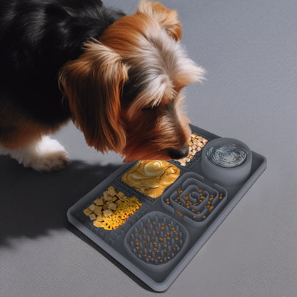 Pet Lick Mat, Food Bowl Pink (Square)