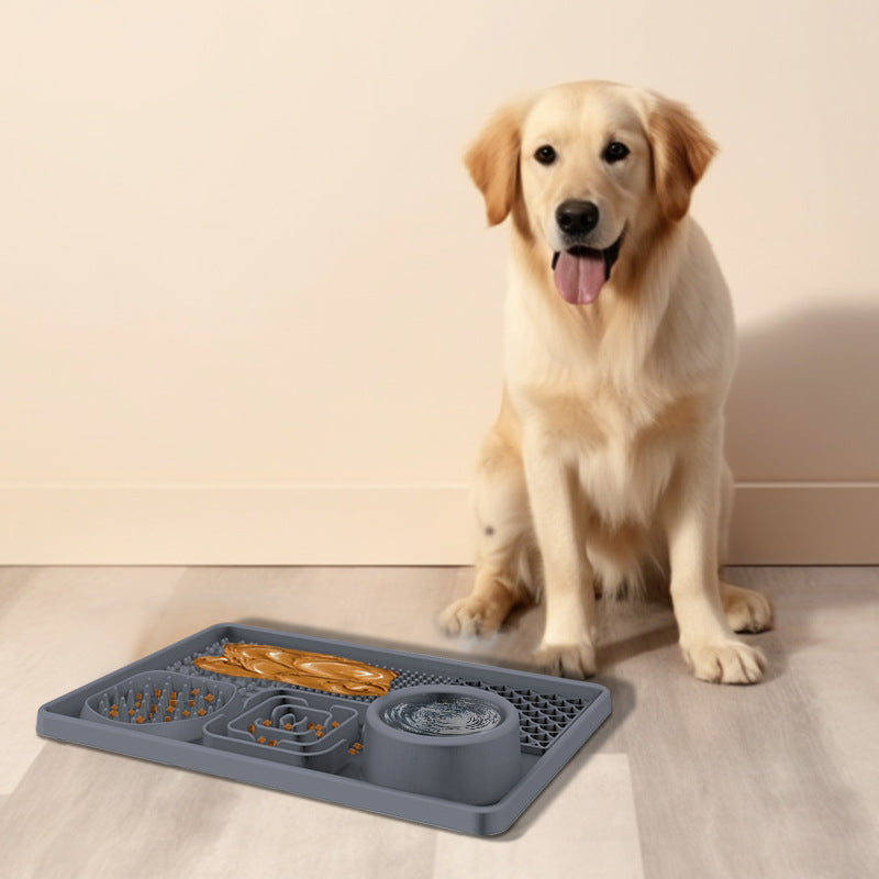 Pet Lick Mat, Food Bowl Pink (Square)
