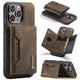 High-quality magnetic iPhone case with card pocket, magnetic split mobile phone case Combination-Coffee Combination-Coffee Combination-Coffee IP16 Pro