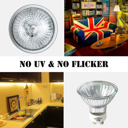 8-pack GU10 halogen bulbs 35W 220V warm white 2800K