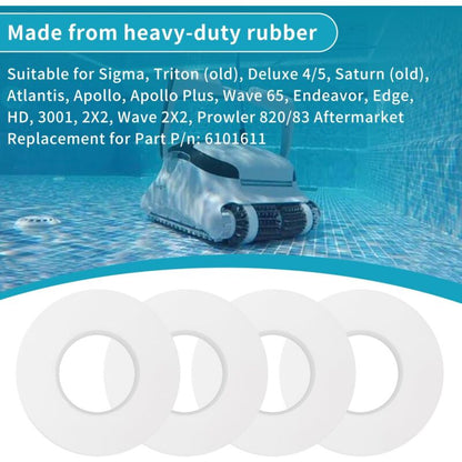 pcs Climbing Wheel Rings 6101611-R4 for Maytronics Dolphin Pool Cleaner - Compatible with M200, M400, M500, Nautilus/CC Plus, DX3/DX4/DX6