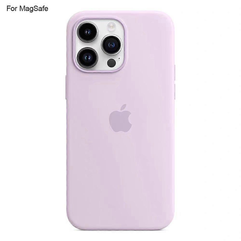 Compatible with iPhone 14 Pro Case Compatible with MagSafe Liquid Silicone Phone Case [Induction Popover] - Perfect Light Purple_tfrf Light purple
