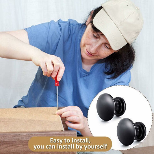 Hot Sale-20PCS Door Knobs Drawer Knobs 29mm Vintage Handles Furniture Cabinet Knobs for Kitchen Doors (Black),de
