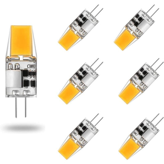 G4 LED bulb AC/DC 12V 5W LED bulbs G4 Warm white 3000K Light sources equivalent to 50W halogen bulb 360° beam angle No flicker, 6-pack, Warm white_jarx