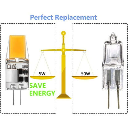 G4 LED bulb AC/DC 12V 5W LED bulbs G4 Warm white 3000K Light sources equivalent to 50W halogen bulb 360° beam angle No flicker, 6-pack, Warm white_jarx