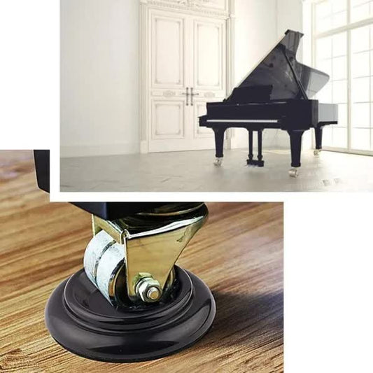 /NN/4 pcs Hardwood Piano Mats with Foam Pads, Piano Wheels, Solid Wheels for Piano, ABS Furniture Foot Protectors Black{sl}