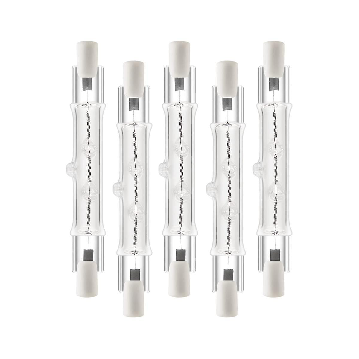 5-pack R7s 118mm 300W 220V—240V, R7s Halogen Linear Light Source, Dimmable Halogen Lamp for Construction Works_MGF 200W