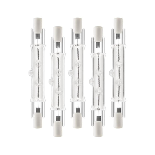 5-pack R7s 118mm 300W 220V—240V, R7s Halogen Linear Light Source, Dimmable Halogen Lamp for Construction Works_MGF 200W