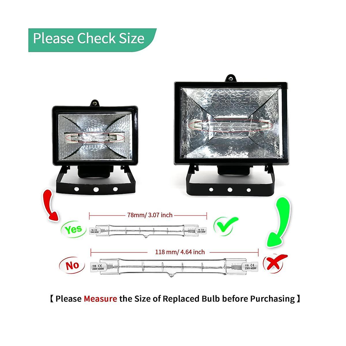 5-pack R7s 118mm 300W 220V—240V, R7s Halogen Linear Light Source, Dimmable Halogen Lamp for Construction Works_MGF 200W