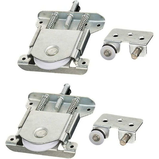 pcs Sliding Door Rollers, Sliding Door Parts for Wardrobe Door, Wheels, Rollers, Cabinet Rails, Sliding Cabinet Rollers, Load 20 kg