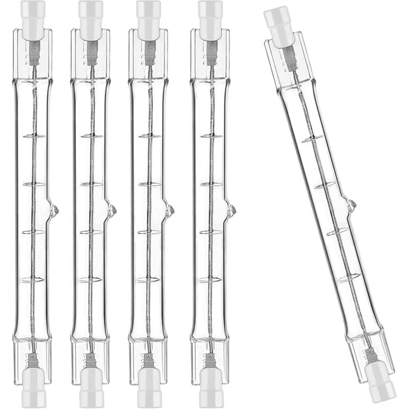5-pack R7S Halogen Bulb 118mm 200W 230V Dimmable for Construction Floodlights Landscape Lighting Living Room Lighting