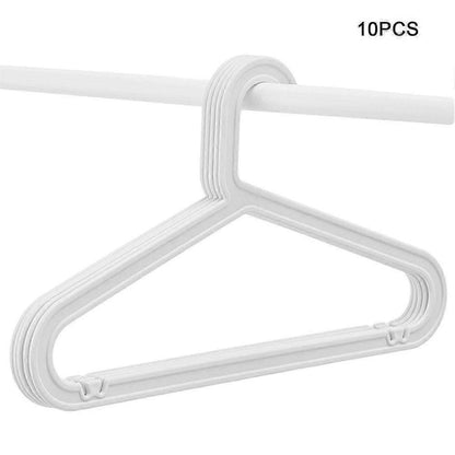 10-pack Standard PP Hanger Lightweight Shirt Hanger For Everyday Use White