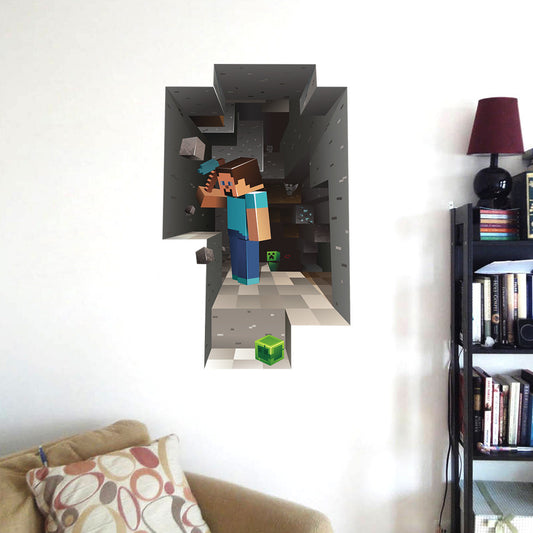 New Style 2-Pack for Minecraft Giant Scale and Attach Wall Sticker Cartoon Stic_tfrf