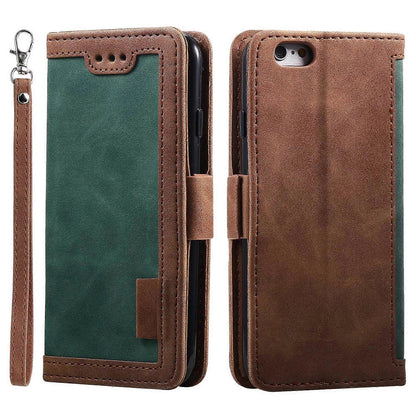 For iPhone 16e Case RFID Blocking Wallet Stand Leather Phone Case Multicolor Green Multicolor Green