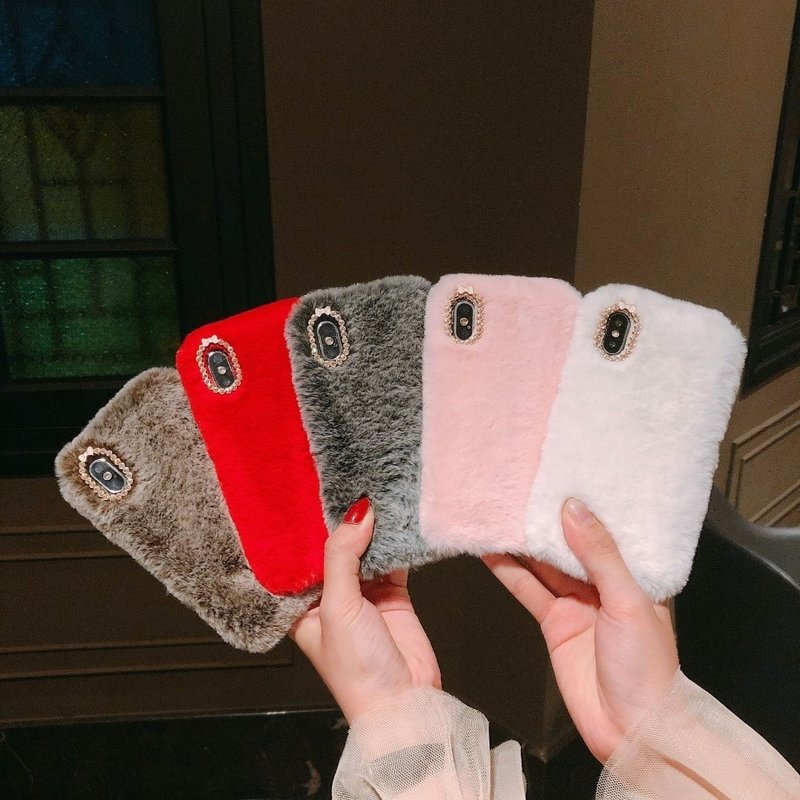 iPhone 7/8 Plus - Case/Mobile Case - Fluffy Fur Pink