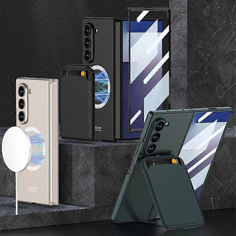 GKK Integrated Magnetic Foldable Card Slot Phone Case For Samsung Galaxy Z Fold7 5G Grey Grey