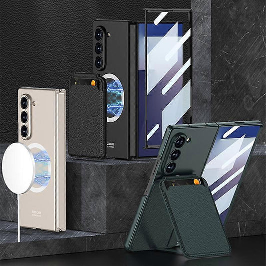 GKK Integrated Magnetic Foldable Card Slot Phone Case For Samsung Galaxy Z Fold7 5G Grey Grey