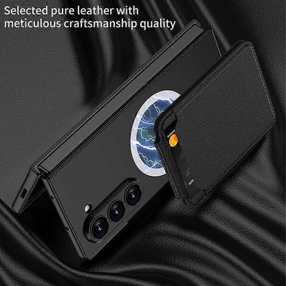 GKK Integrated Magnetic Foldable Card Slot Phone Case For Samsung Galaxy Z Fold7 5G Grey Grey