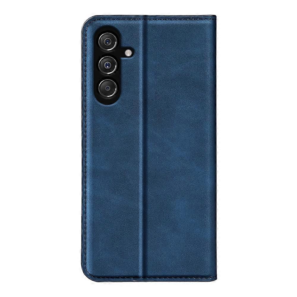 Retro-skin Magnetic Leather Phone Case Dark Blue For Samsung Galaxy M34 5G