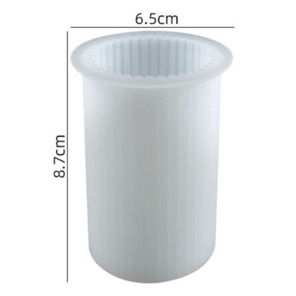 Halloween Deals DIY Silicone Candle Mold Ribbed Candle White White
