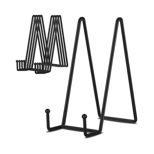 {CA} 8 inch black metal plate stand plate holder for picture, decorative plate, book