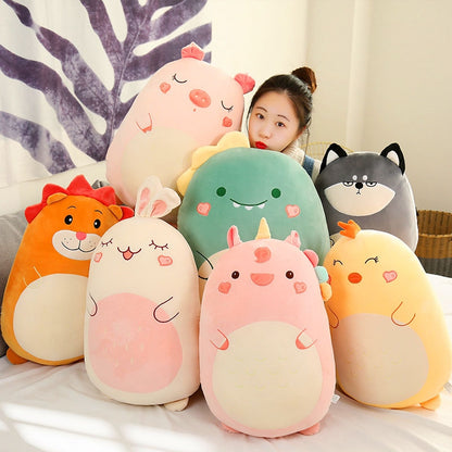Squishmallow Pillow Doll Kawaii Animal Fat Dinosaur Pillow Plush 80cm Unicorn 60cm-max Unicorn 60cm