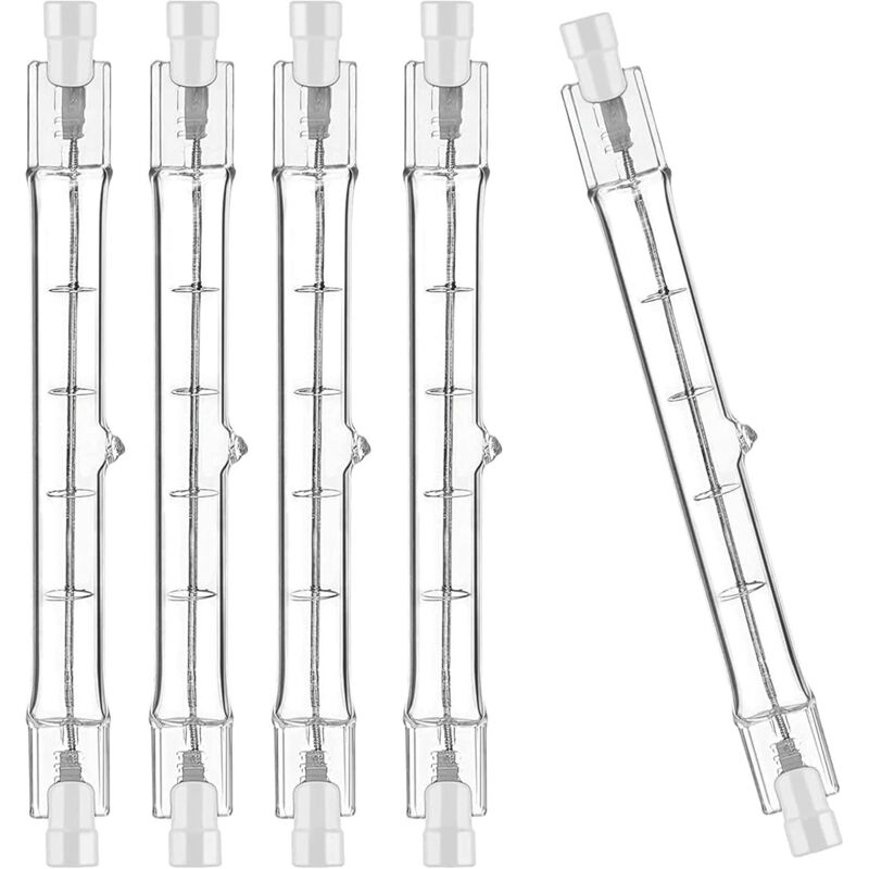 5-pack R7S Halogen bulb 118mm 200W 230V, dimmable for spotlight and landscape lighting, compatible with Philips