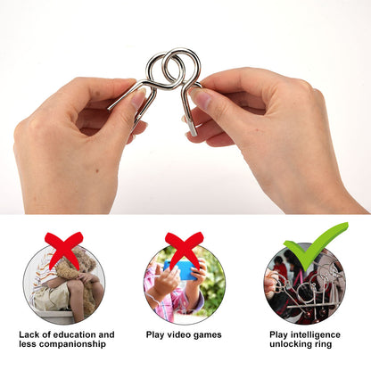 20-pack Metal Wire Puzzle Set IQ Puzzle Brain Training Toys Wire Puzzle