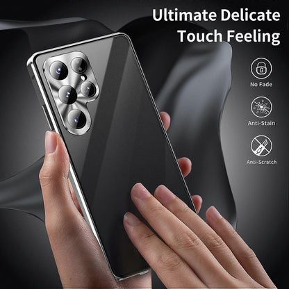 Compatible with Samsung Galaxy S25 Ultra Case Anti-Spy Double-Sided Tempered Glass Magnetic Phone Case - WELLNGS Black_yux Black