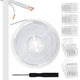 Pin 10mm RGB LED Strip Connector Kit, 5-Pack Crystal Strip Connectors with Screwdriver and 10m Cable for 10mm RGB 5050 2835 LED Strip Light