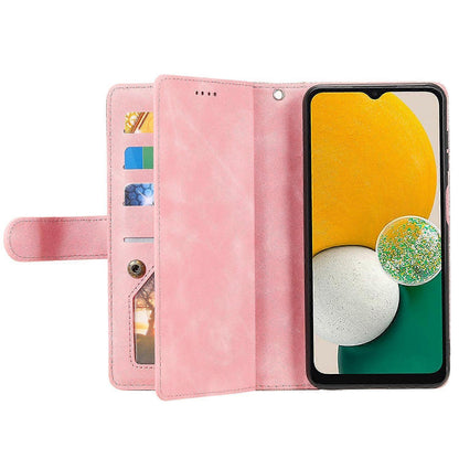 Compatible with Samsung Galaxy S25 Case PU Leather Phone Case with Zipper Wallet 9 Card Slots_yux