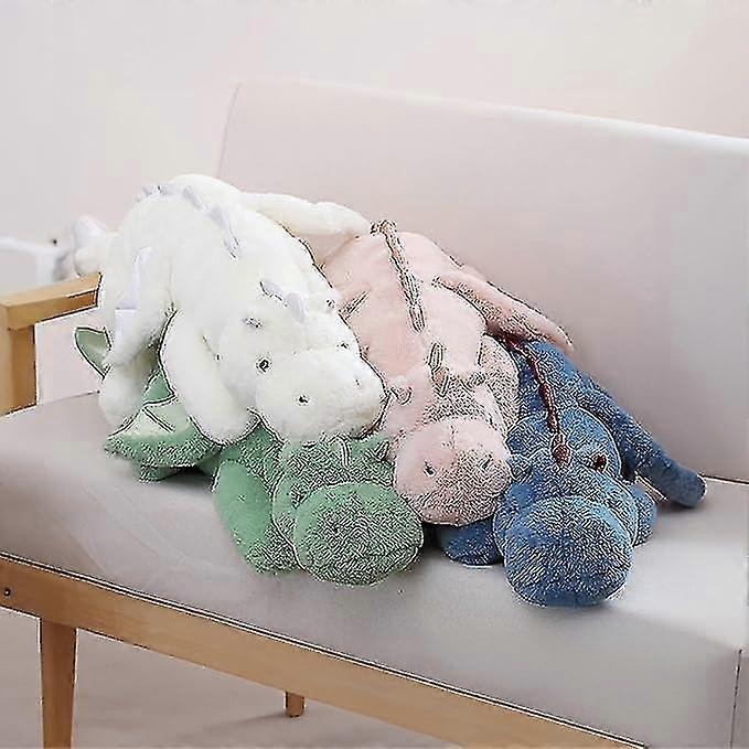 Cute Plush Dragon, Weighted Dinosaur Toy Children Adult Gift Or Decoration Pink 110cm