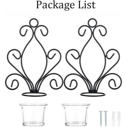 Vintage Iron Wall Candle Holders, Creative Iron Candlesticks