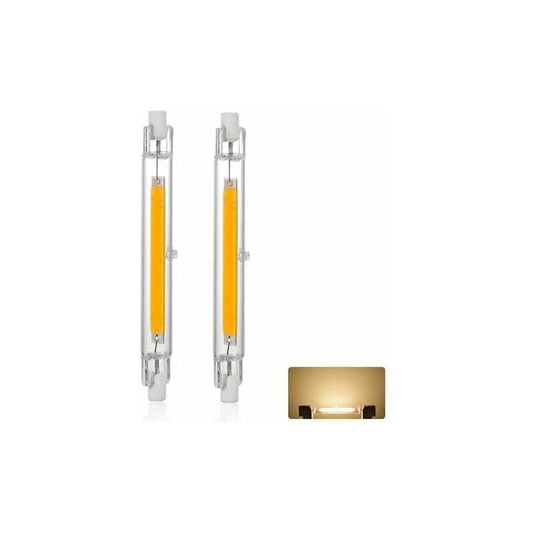 2-pack R7S 118mm 20W dimmable LED bulb, warm white 3000K 3000LM, 360 degree lighting, flicker-free, compatible with halogen bulbs J118 300W