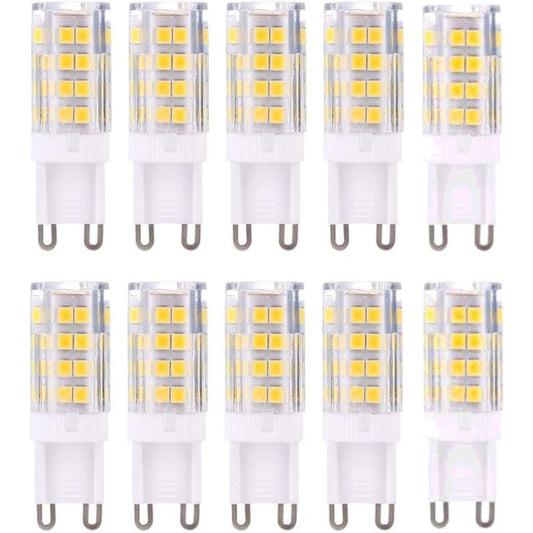 G9 LED Bulbs, Warm White 3000K 5W Light Equivalent 40W Halogen Bulbs 420 Lumen Non-Dimmable, 10-Pack