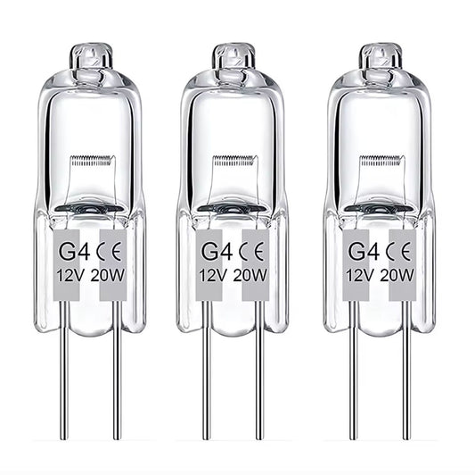 20-pack G4 halogen bulbs 20W 12V warm white