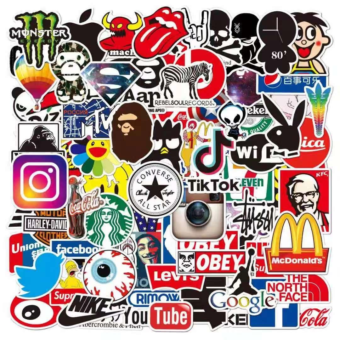 100pcs MultiColor Fashion Graffiti Stickers, Waterproof for Laptop Luggage Skate