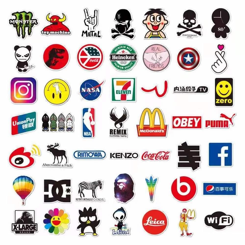 100pcs MultiColor Fashion Graffiti Stickers, Waterproof for Laptop Luggage Skate