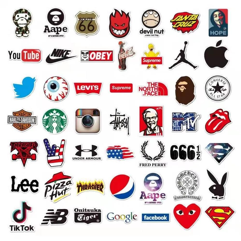 100pcs MultiColor Fashion Graffiti Stickers, Waterproof for Laptop Luggage Skate