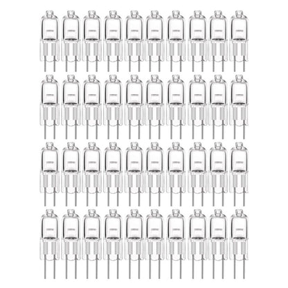 10-Pack G4 Halogen Bulbs 20W 12V, Warm White