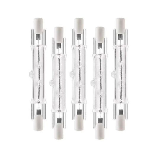5-pack R7s Halogen Linear Light Bulbs 300W 230V, 118mm